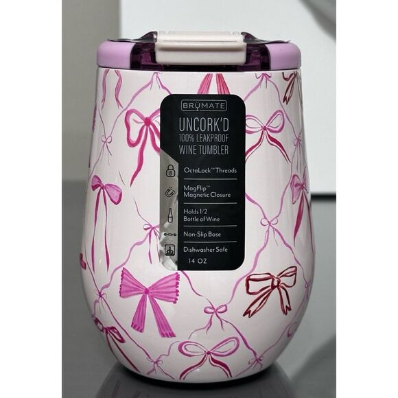 SET OF 2- BRUMATE UNCORK'D 14oz WINE TUMBLERS, BOWS - Picture 4 of 7